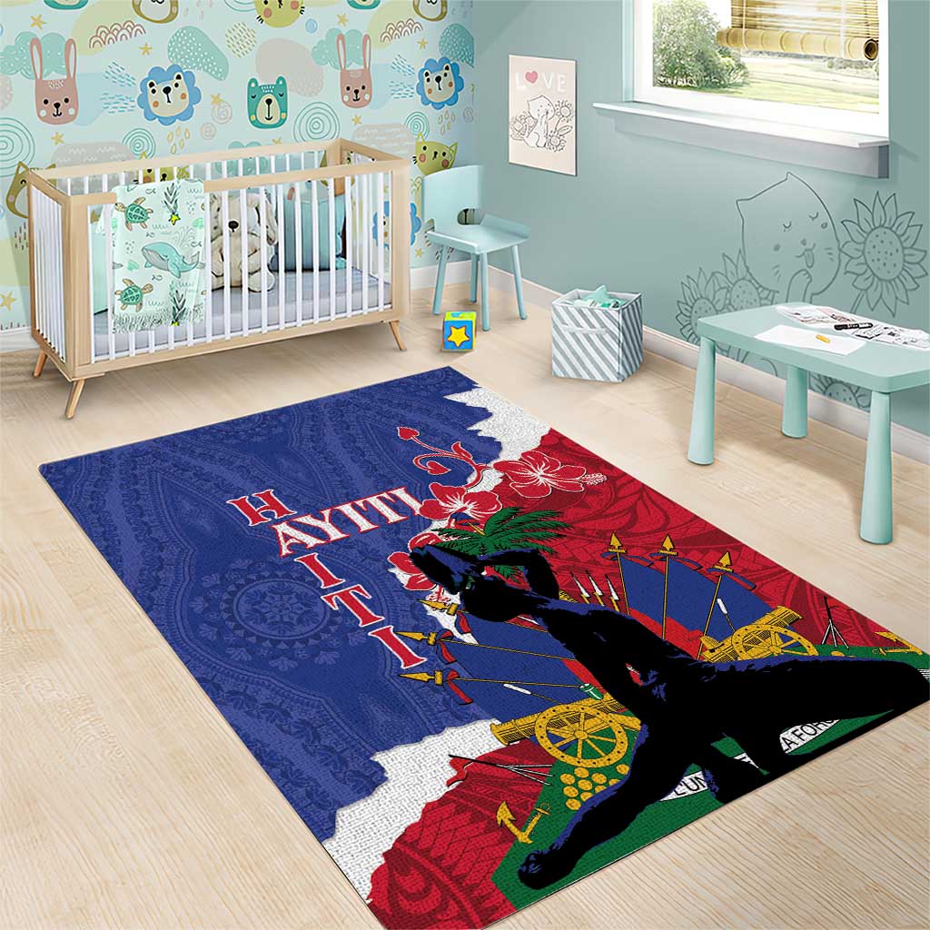 Personalised Afro Haiti Le Marron Inconnu Area Rug Dashiki Mix Polynesian Pattern LT01