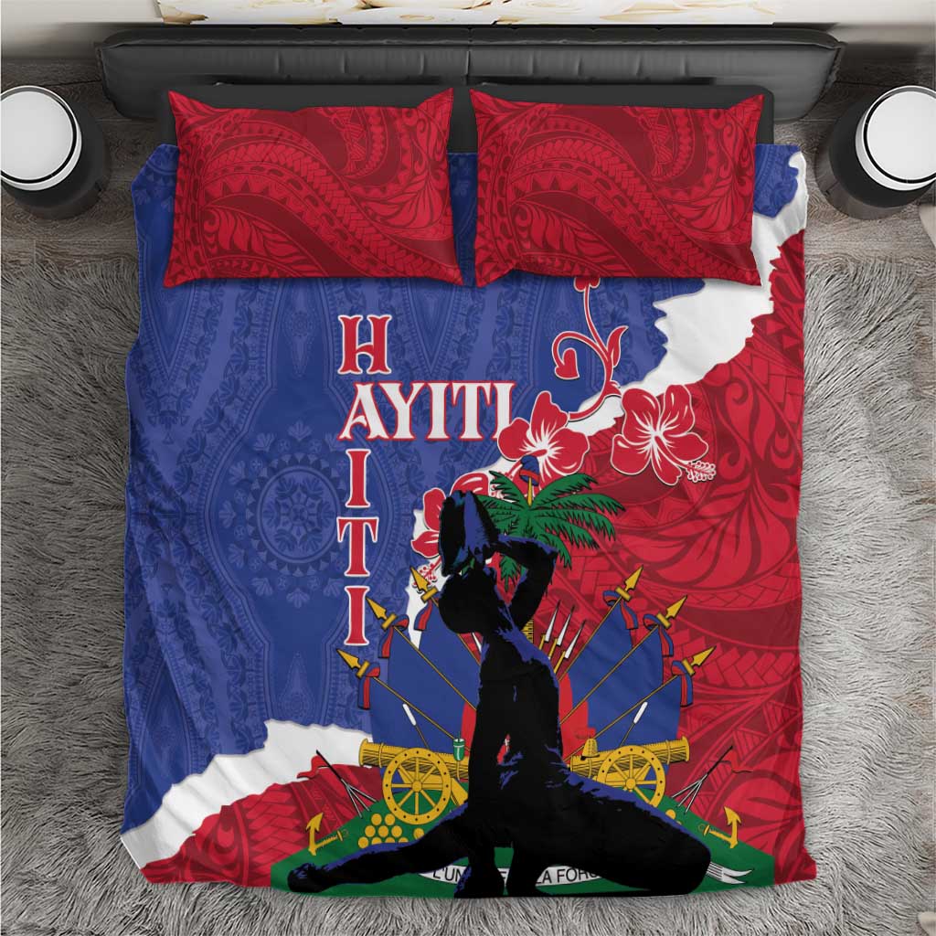 Personalised Afro Haiti Le Marron Inconnu Bedding Set Dashiki Mix Polynesian Pattern LT01