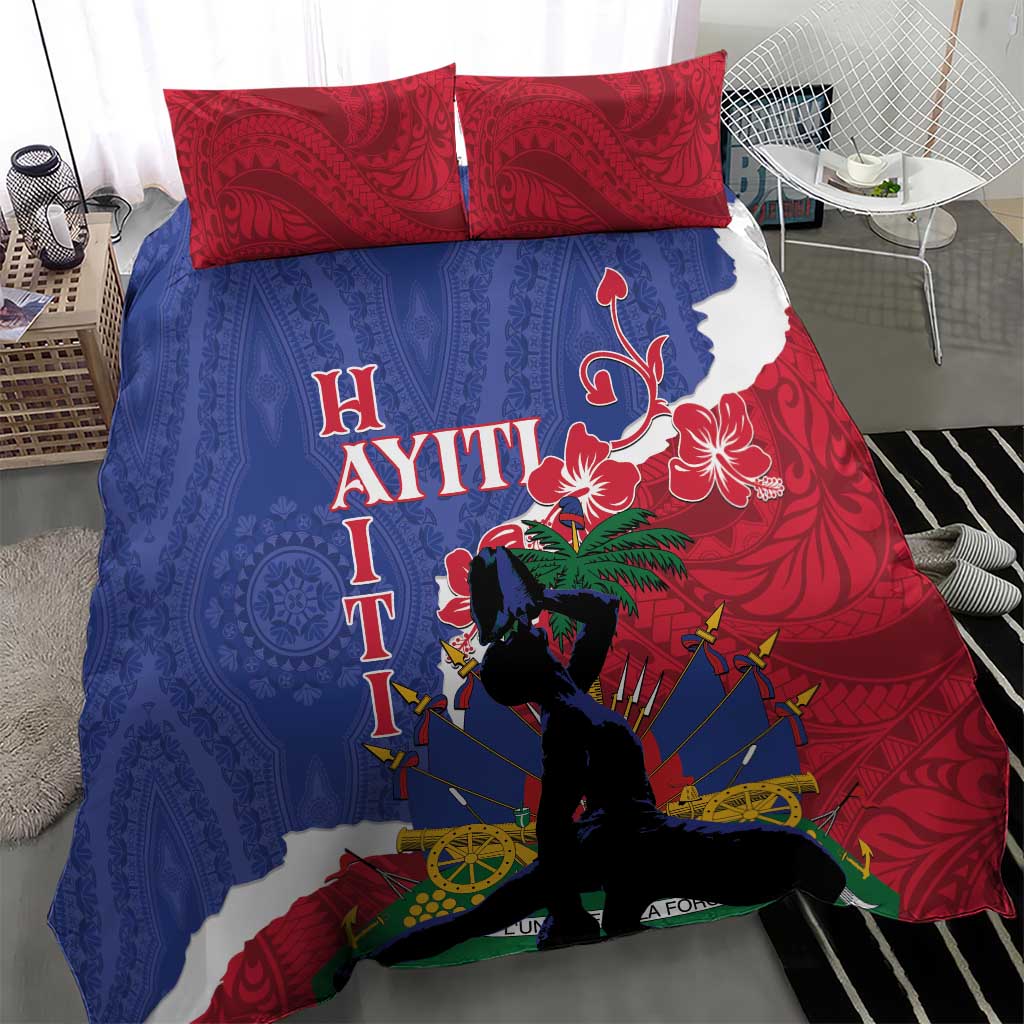 Personalised Afro Haiti Le Marron Inconnu Bedding Set Dashiki Mix Polynesian Pattern LT01