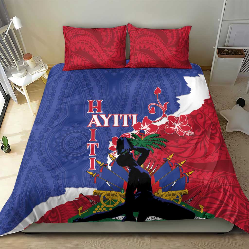 Personalised Afro Haiti Le Marron Inconnu Bedding Set Dashiki Mix Polynesian Pattern LT01