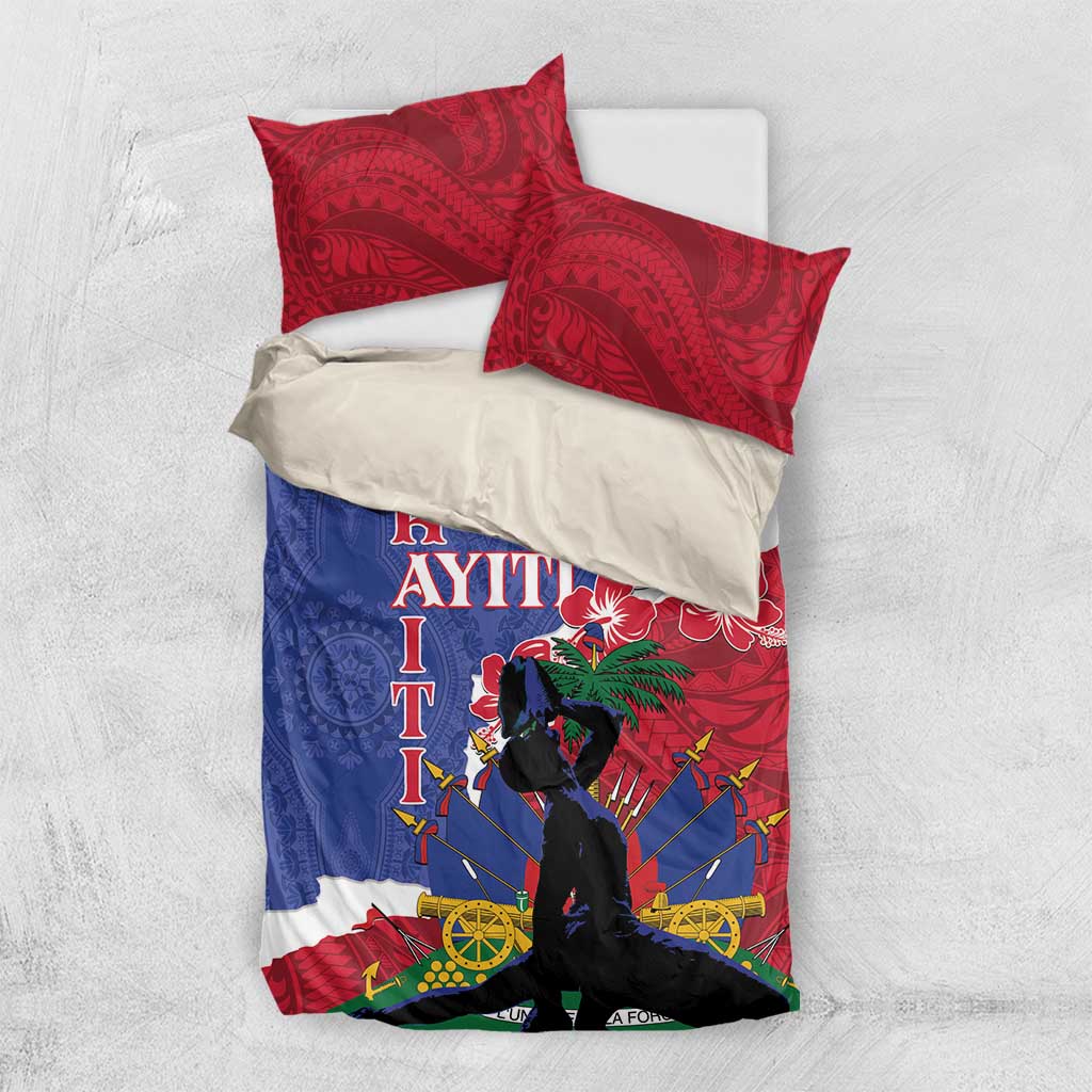Personalised Afro Haiti Le Marron Inconnu Bedding Set Dashiki Mix Polynesian Pattern LT01
