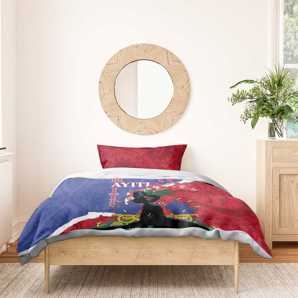 Personalised Afro Haiti Le Marron Inconnu Bedding Set Dashiki Mix Polynesian Pattern LT01