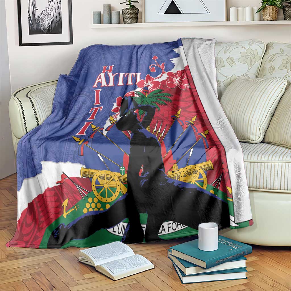 Personalised Afro Haiti Le Marron Inconnu Blanket Dashiki Mix Polynesian Pattern LT01