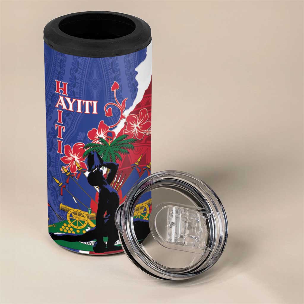 Personalised Afro Haiti Le Marron Inconnu 4 in 1 Can Cooler Tumbler Dashiki Mix Polynesian Pattern LT01
