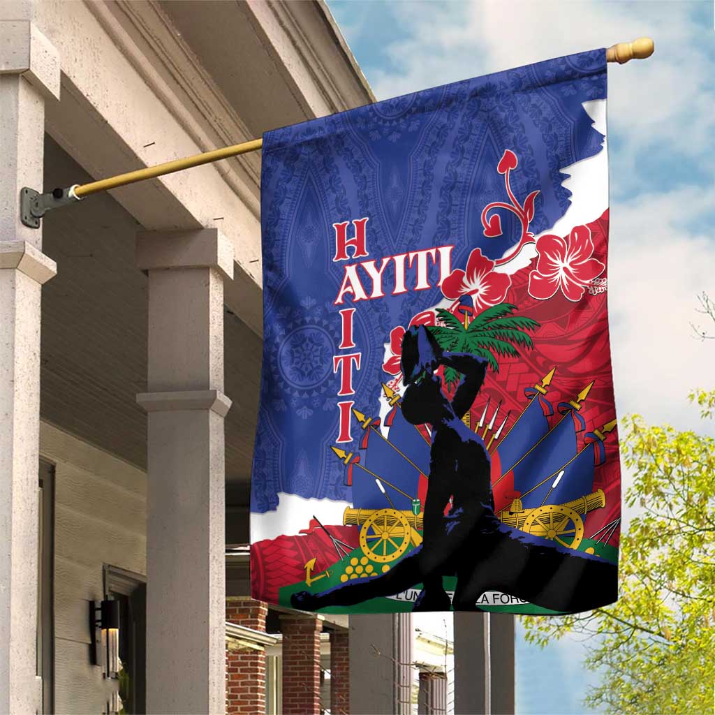 Personalised Afro Haiti Le Marron Inconnu Garden Flag Dashiki Mix Polynesian Pattern LT01
