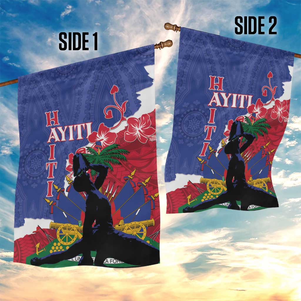 Personalised Afro Haiti Le Marron Inconnu Garden Flag Dashiki Mix Polynesian Pattern LT01