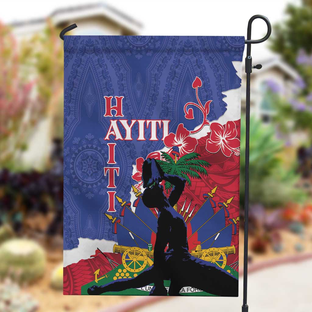 Personalised Afro Haiti Le Marron Inconnu Garden Flag Dashiki Mix Polynesian Pattern LT01