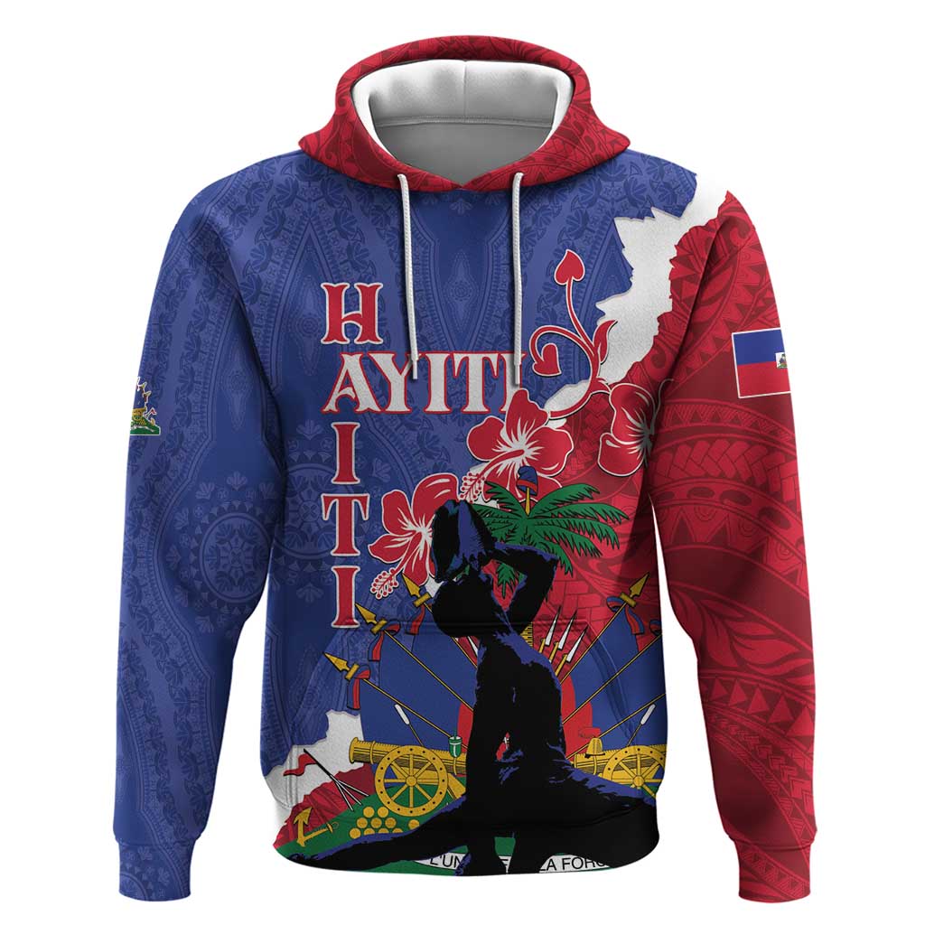 Personalised Haiti Le Marron Inconnu Hoodie Dashiki Mix Polynesian Pattern LT01