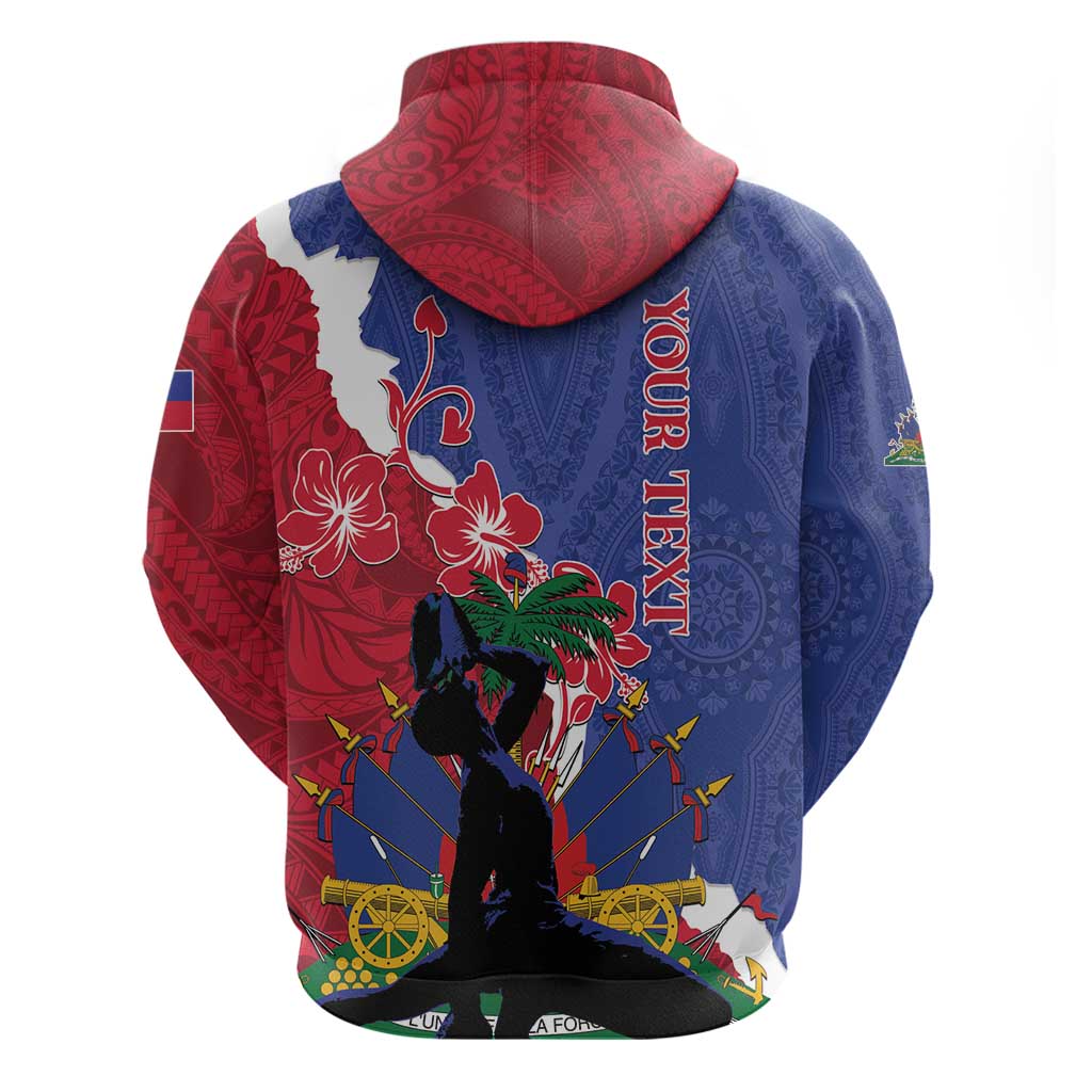 Personalised Haiti Le Marron Inconnu Hoodie Dashiki Mix Polynesian Pattern LT01