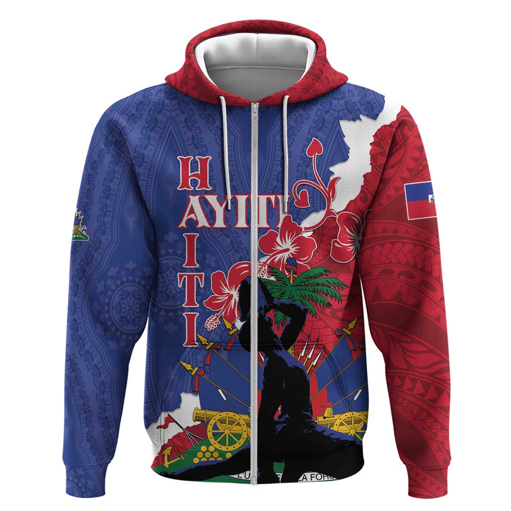 Personalised Haiti Le Marron Inconnu Hoodie Dashiki Mix Polynesian Pattern LT01