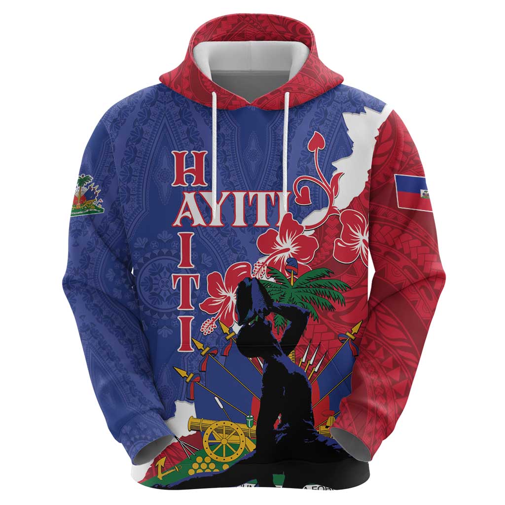 Personalised Haiti Le Marron Inconnu Hoodie Dashiki Mix Polynesian Pattern LT01