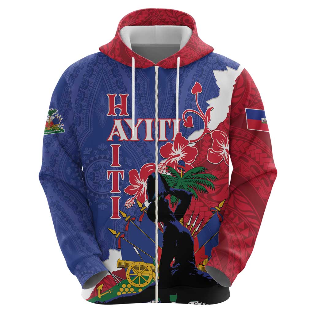 Personalised Haiti Le Marron Inconnu Hoodie Dashiki Mix Polynesian Pattern LT01