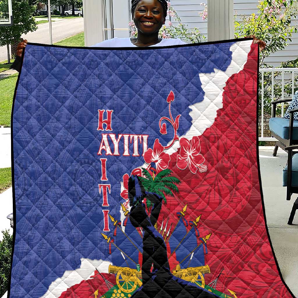 Personalised Afro Haiti Le Marron Inconnu Quilt Dashiki Mix Polynesian Pattern LT01