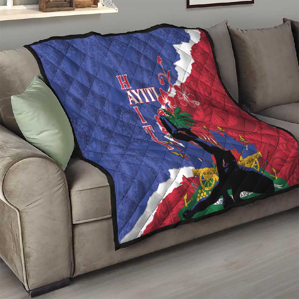 Personalised Afro Haiti Le Marron Inconnu Quilt Dashiki Mix Polynesian Pattern LT01