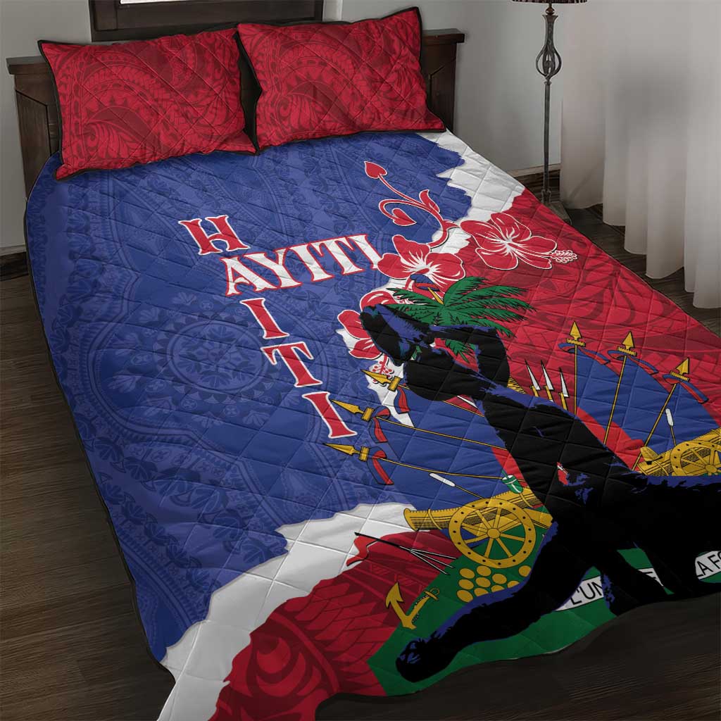 Personalised Afro Haiti Le Marron Inconnu Quilt Bed Set Dashiki Mix Polynesian Pattern LT01