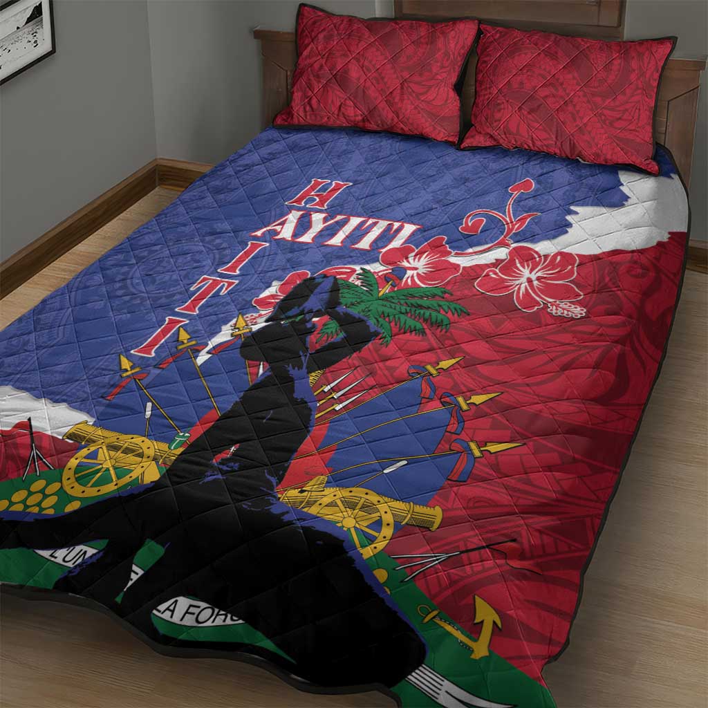 Personalised Afro Haiti Le Marron Inconnu Quilt Bed Set Dashiki Mix Polynesian Pattern LT01