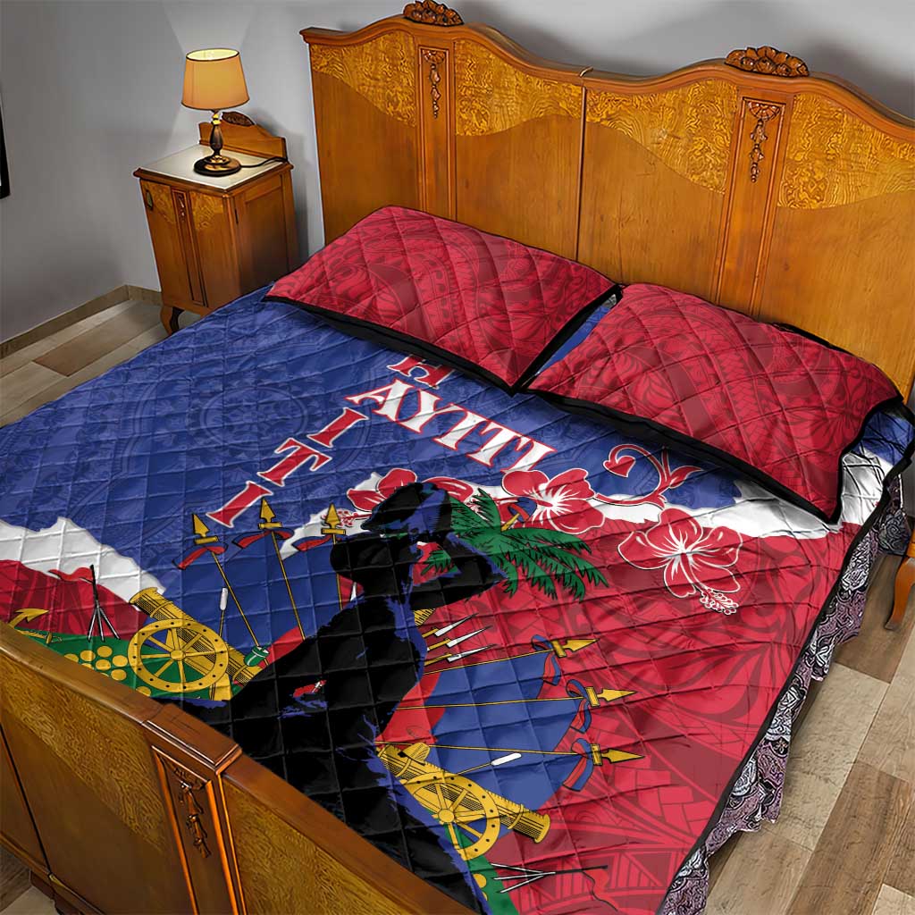 Personalised Afro Haiti Le Marron Inconnu Quilt Bed Set Dashiki Mix Polynesian Pattern LT01