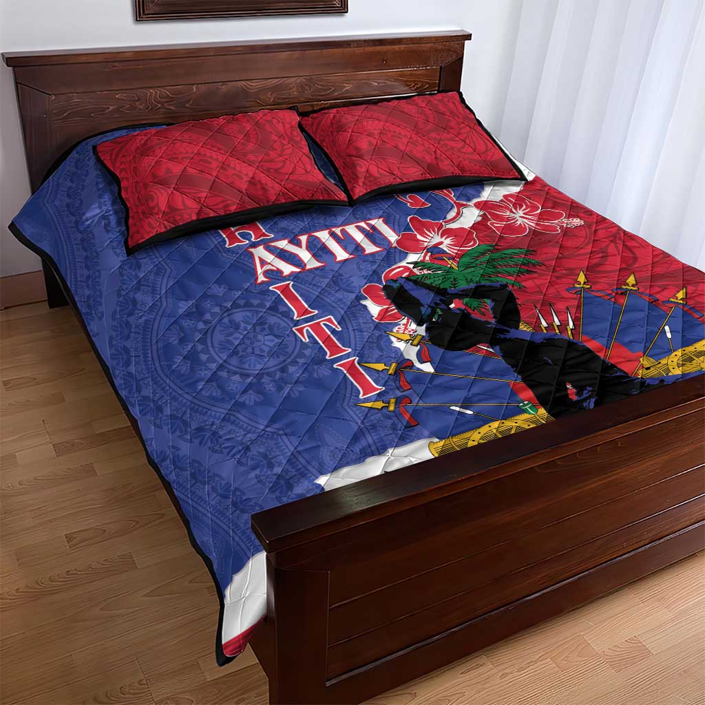 Personalised Afro Haiti Le Marron Inconnu Quilt Bed Set Dashiki Mix Polynesian Pattern LT01
