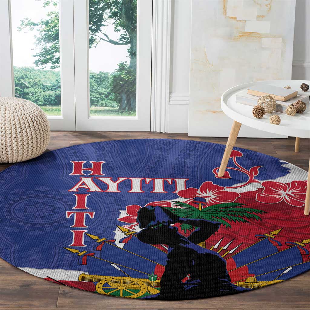 Personalised Afro Haiti Le Marron Inconnu Round Carpet Dashiki Mix Polynesian Pattern LT01