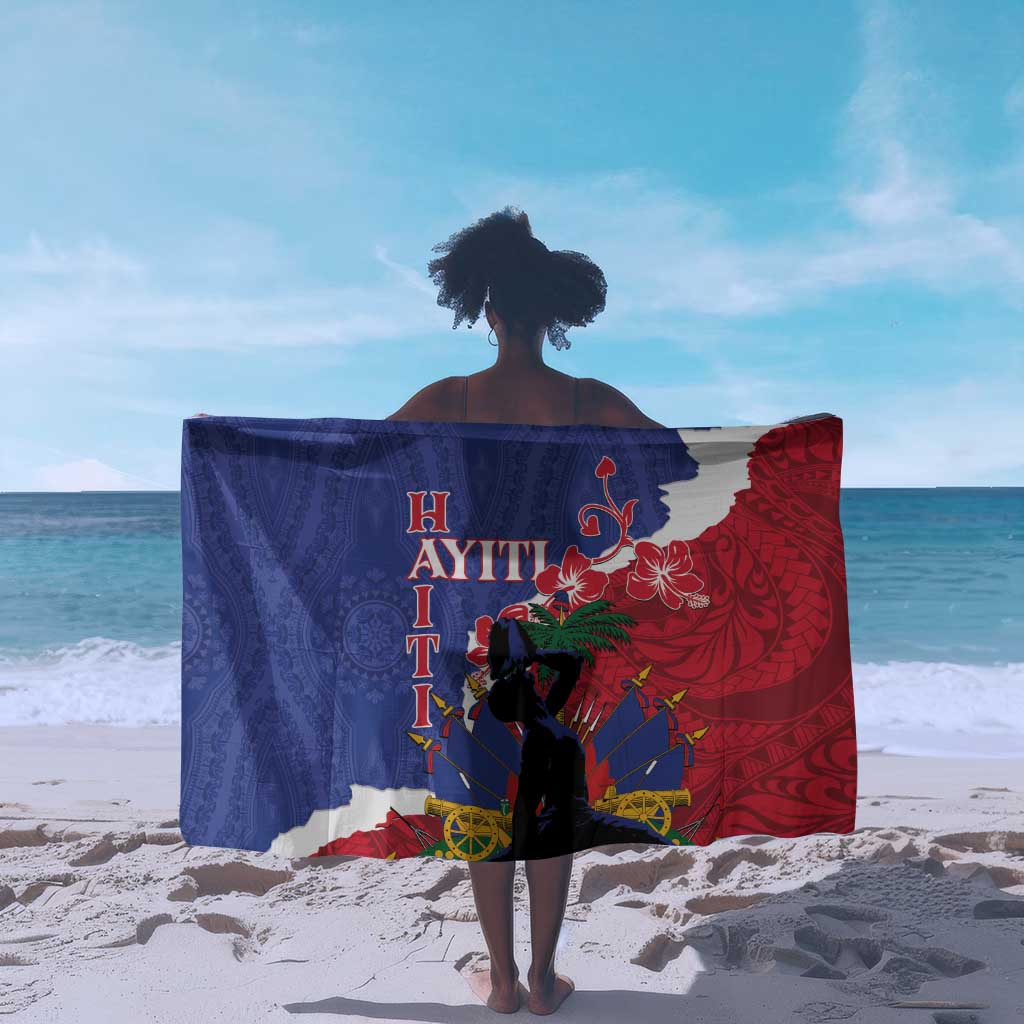Personalised Afro Haiti Le Marron Inconnu Sarong Dashiki Mix Polynesian Pattern LT01