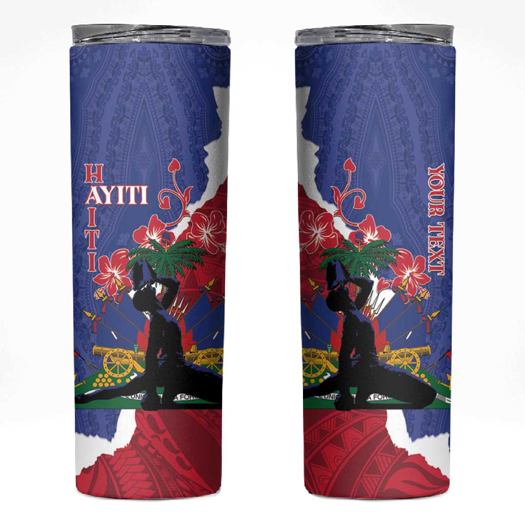 Personalised Afro Haiti Le Marron Inconnu Skinny Tumbler Dashiki Mix Polynesian Pattern LT01