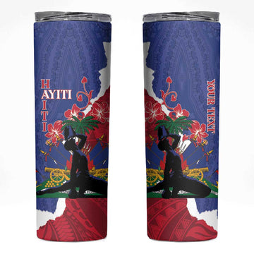 Personalised Afro Haiti Le Marron Inconnu Skinny Tumbler Dashiki Mix Polynesian Pattern LT01