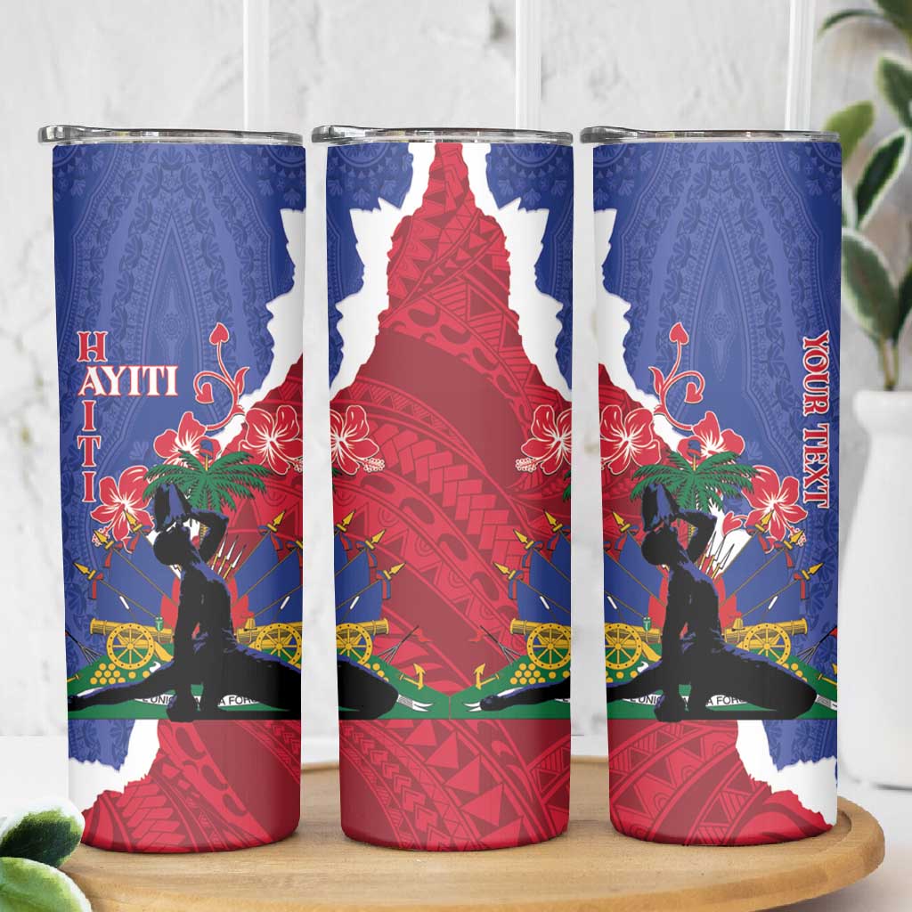 Personalised Afro Haiti Le Marron Inconnu Skinny Tumbler Dashiki Mix Polynesian Pattern LT01