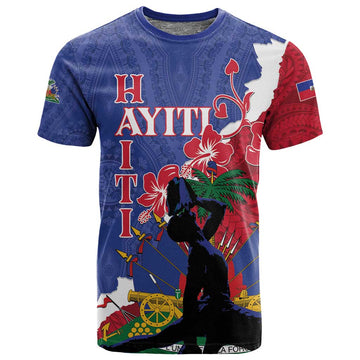 Personalised Afro Haiti Le Marron Inconnu T shirt Dashiki Mix Polynesian Pattern LT01