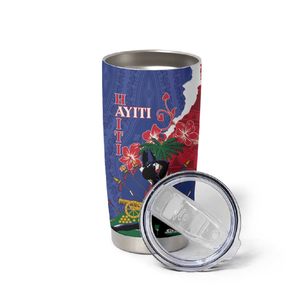 Personalised Afro Haiti Le Marron Inconnu Tumbler Cup Dashiki Mix Polynesian Pattern LT01