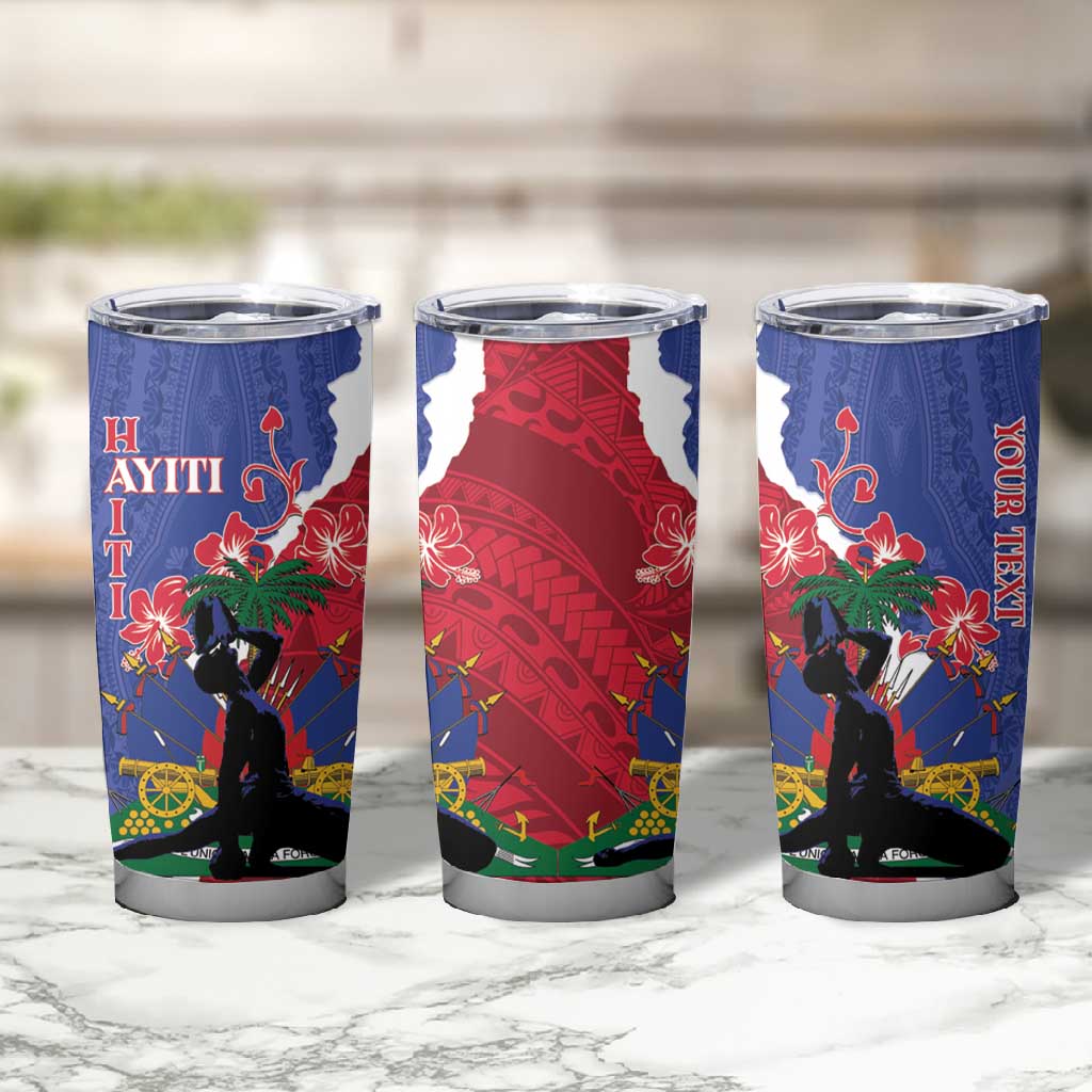 Personalised Afro Haiti Le Marron Inconnu Tumbler Cup Dashiki Mix Polynesian Pattern LT01