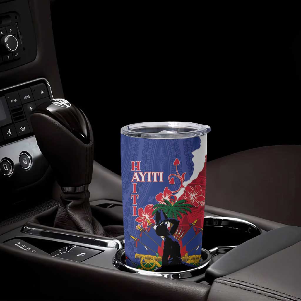 Personalised Afro Haiti Le Marron Inconnu Tumbler Cup Dashiki Mix Polynesian Pattern LT01