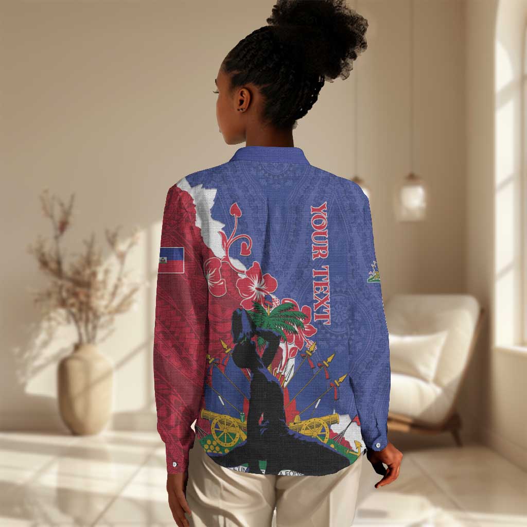 Personalised Afro Haiti Le Marron Inconnu Women Casual Shirt Dashiki Mix Polynesian Pattern LT01
