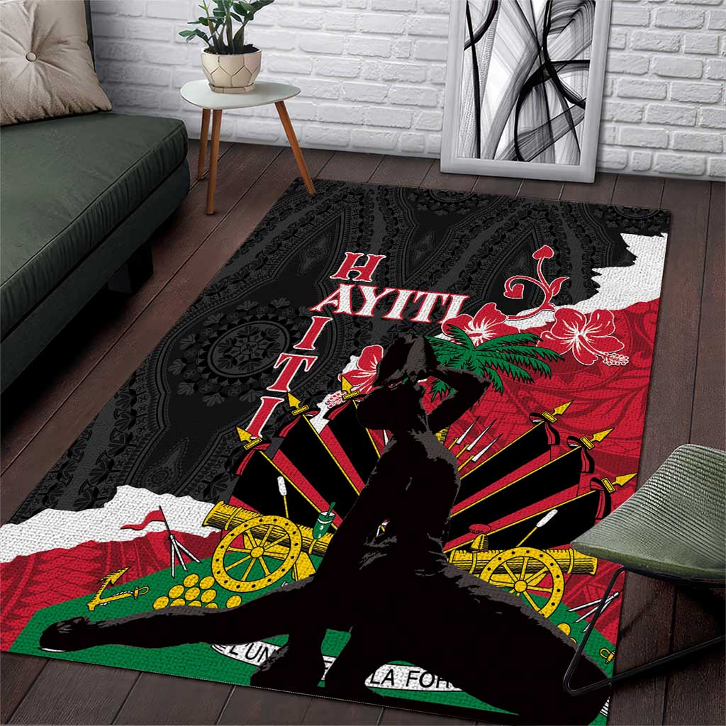 Personalised Afro Ayiti Neg Marron Area Rug Dashiki Mix Polynesian Pattern LT01