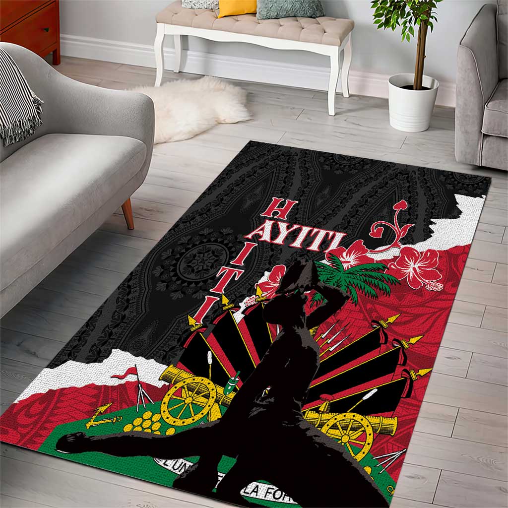 Personalised Afro Ayiti Neg Marron Area Rug Dashiki Mix Polynesian Pattern LT01