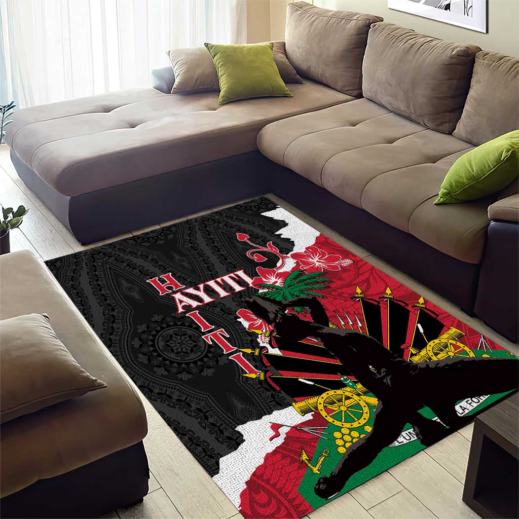 Personalised Afro Ayiti Neg Marron Area Rug Dashiki Mix Polynesian Pattern LT01