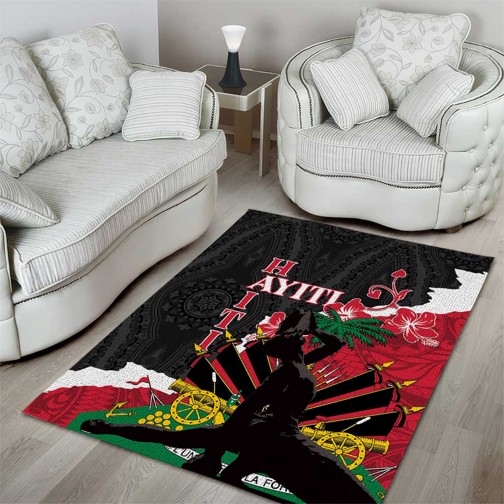 Personalised Afro Ayiti Neg Marron Area Rug Dashiki Mix Polynesian Pattern LT01