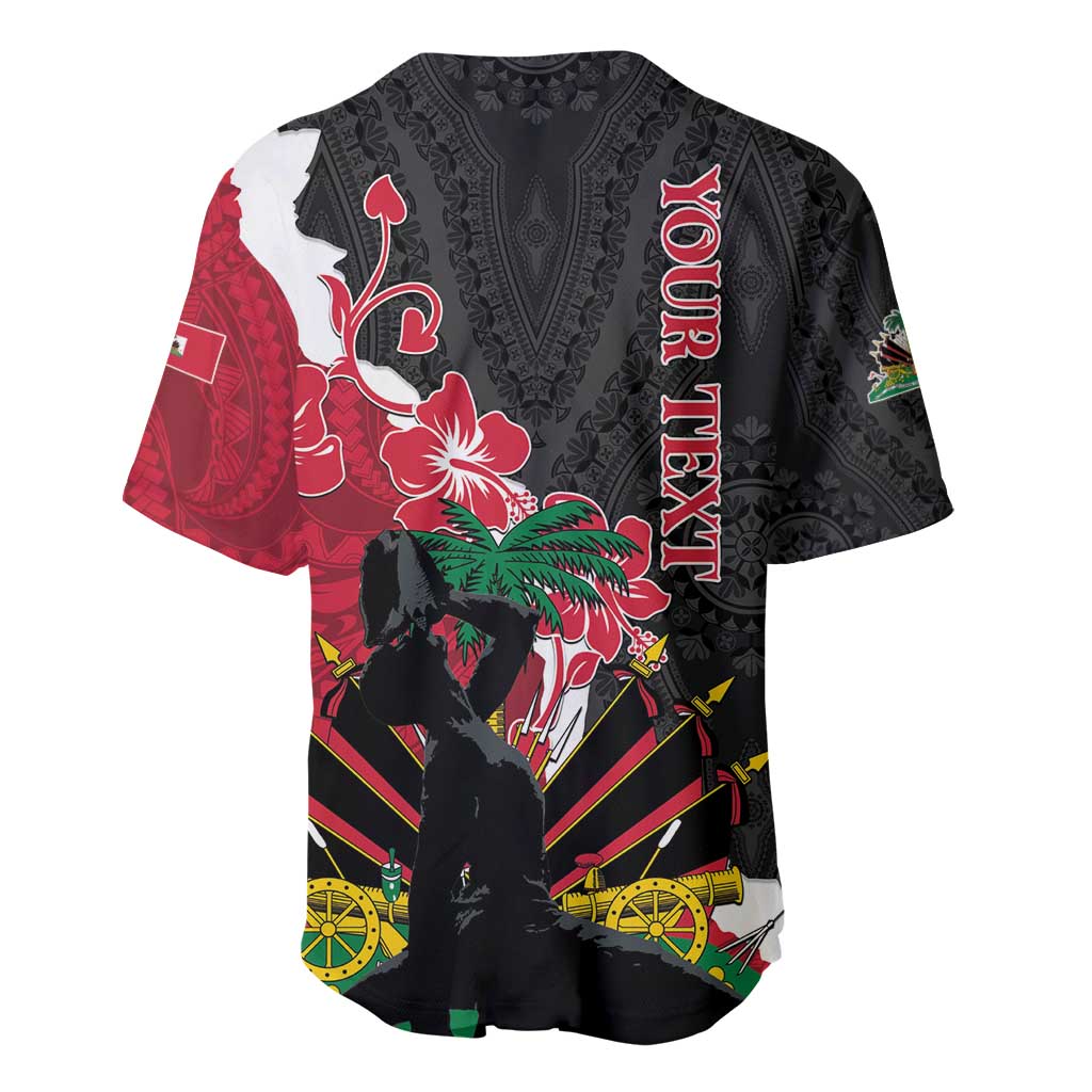 Personalised Afro Ayiti Neg Marron Baseball Jersey Dashiki Mix Polynesian Pattern LT01
