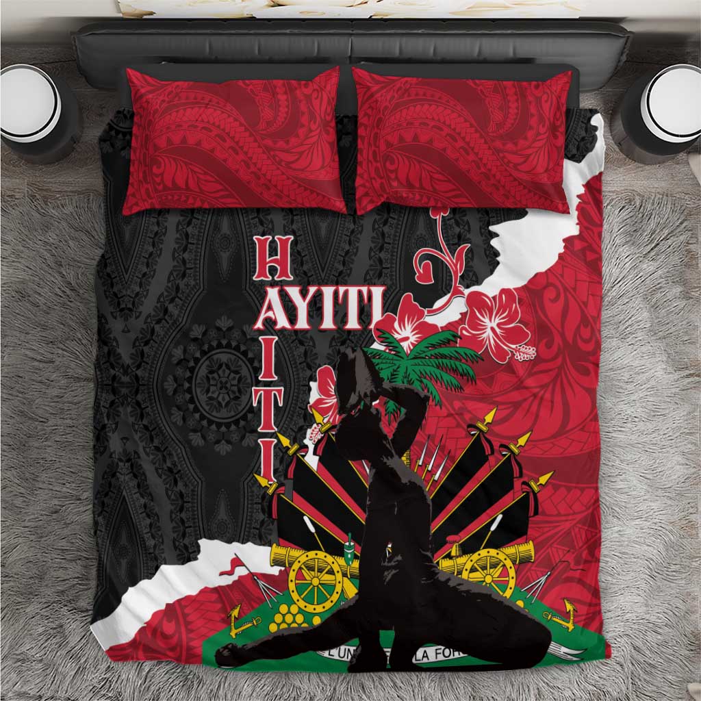 Personalised Afro Ayiti Neg Marron Bedding Set Dashiki Mix Polynesian Pattern LT01
