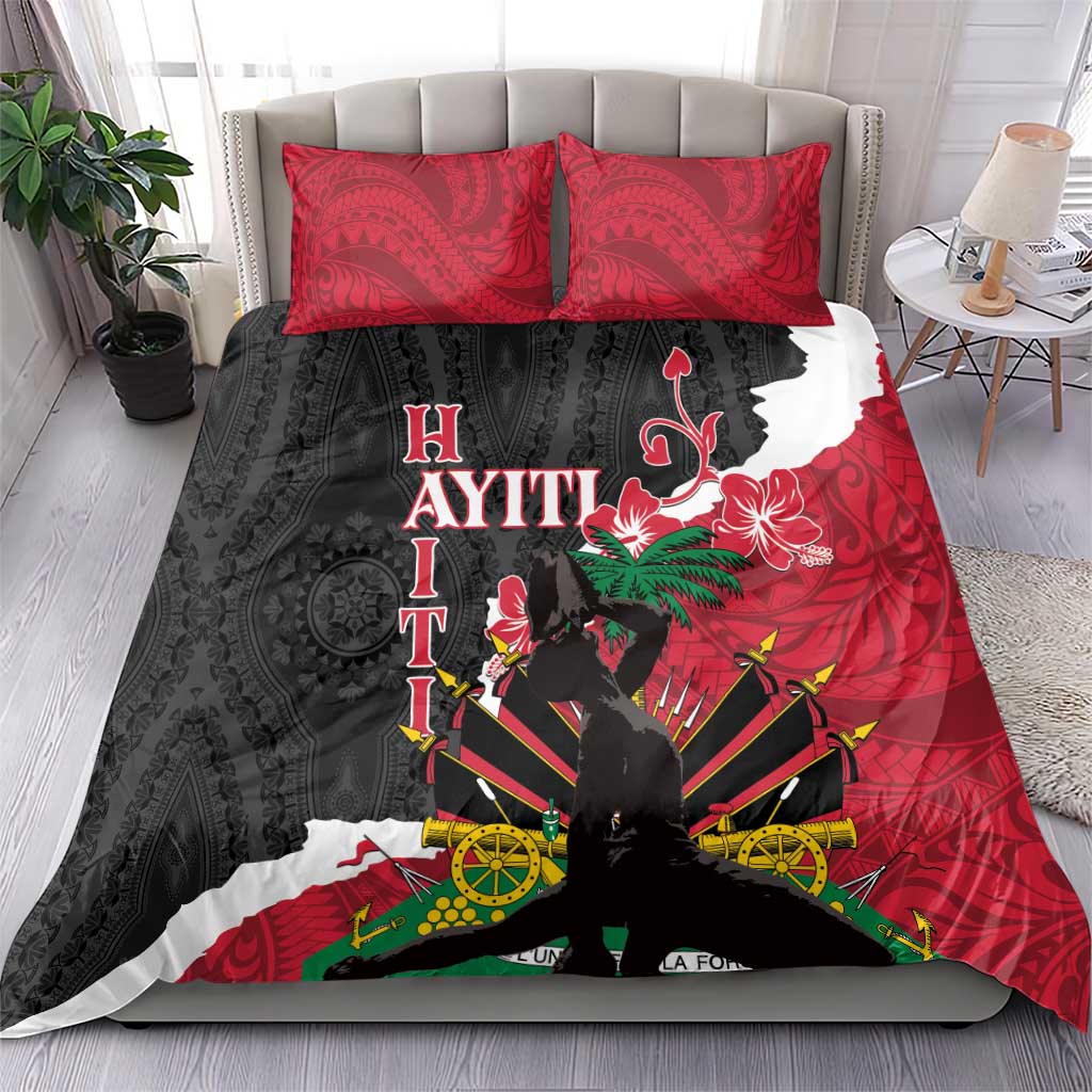 Personalised Afro Ayiti Neg Marron Bedding Set Dashiki Mix Polynesian Pattern LT01