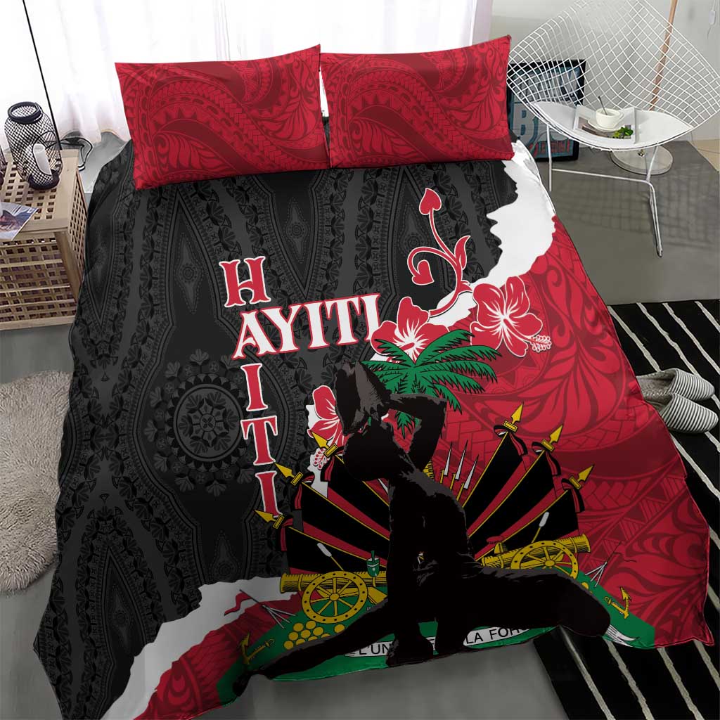 Personalised Afro Ayiti Neg Marron Bedding Set Dashiki Mix Polynesian Pattern LT01
