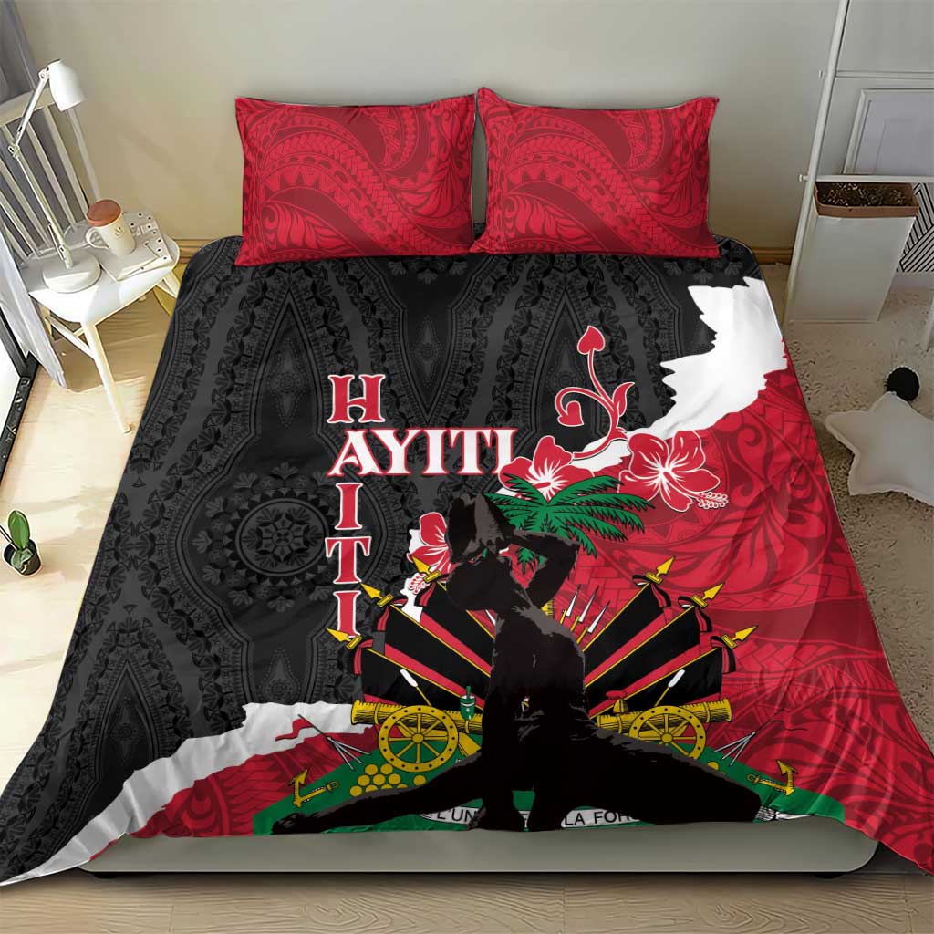 Personalised Afro Ayiti Neg Marron Bedding Set Dashiki Mix Polynesian Pattern LT01