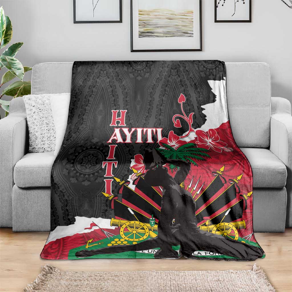 Personalised Afro Ayiti Neg Marron Blanket Dashiki Mix Polynesian Pattern LT01