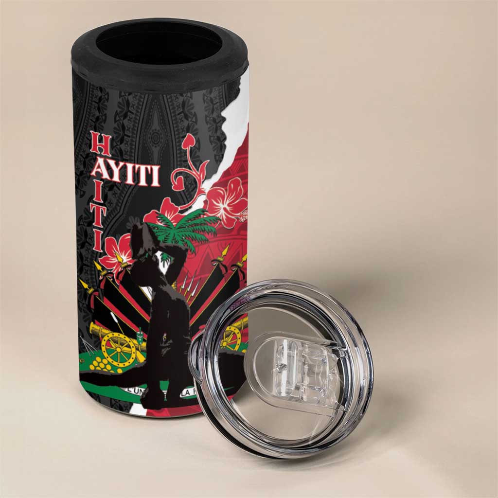 Personalised Afro Ayiti Neg Marron 4 in 1 Can Cooler Tumbler Dashiki Mix Polynesian Pattern LT01