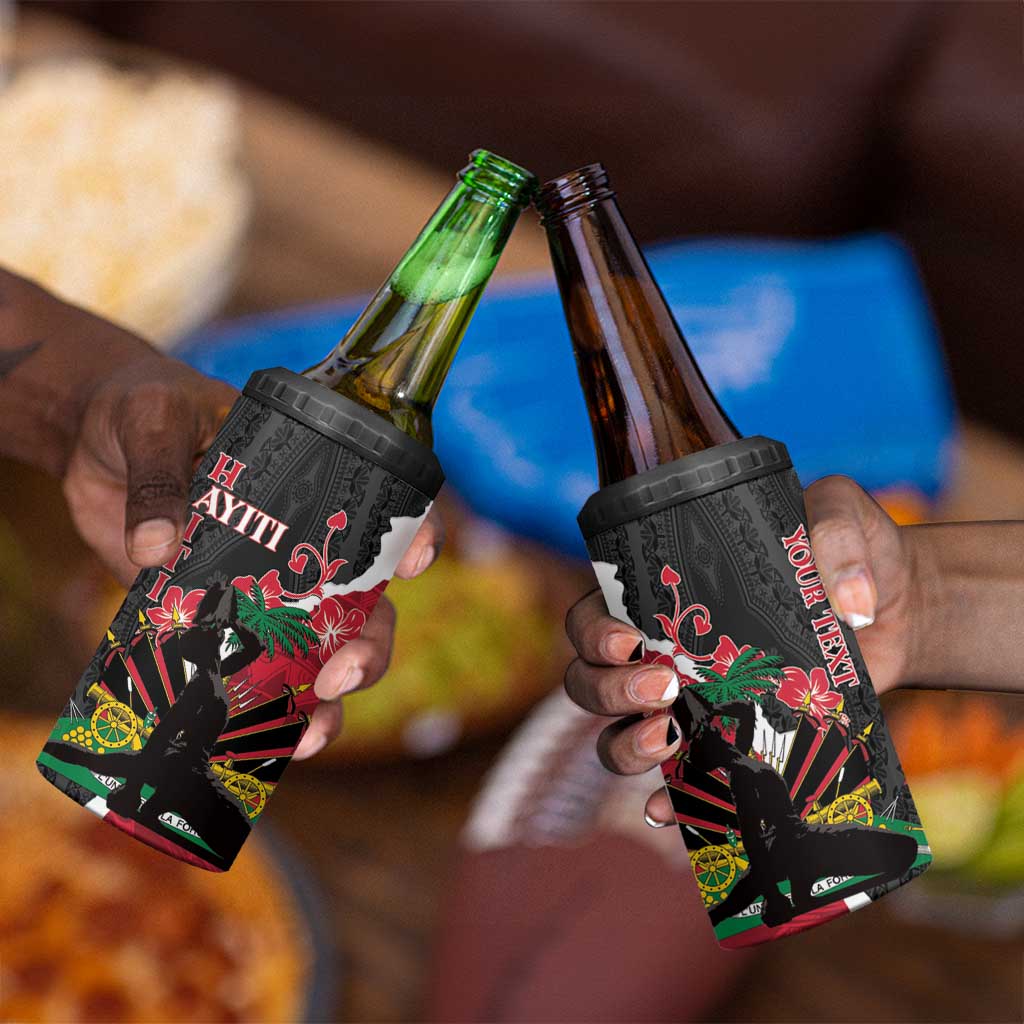 Personalised Afro Ayiti Neg Marron 4 in 1 Can Cooler Tumbler Dashiki Mix Polynesian Pattern LT01