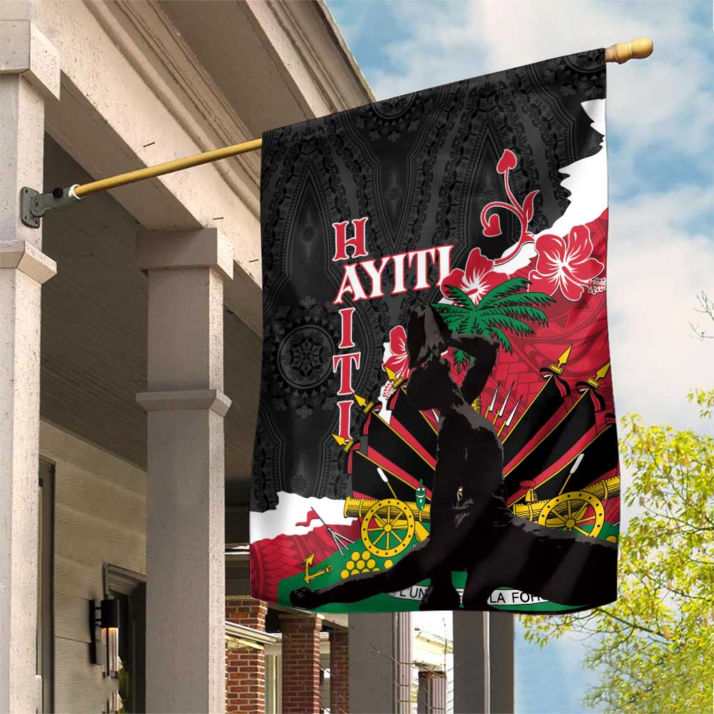 Personalised Afro Ayiti Neg Marron Garden Flag Dashiki Mix Polynesian Pattern LT01