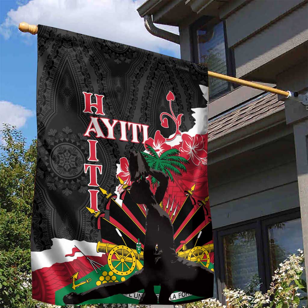 Personalised Afro Ayiti Neg Marron Garden Flag Dashiki Mix Polynesian Pattern LT01