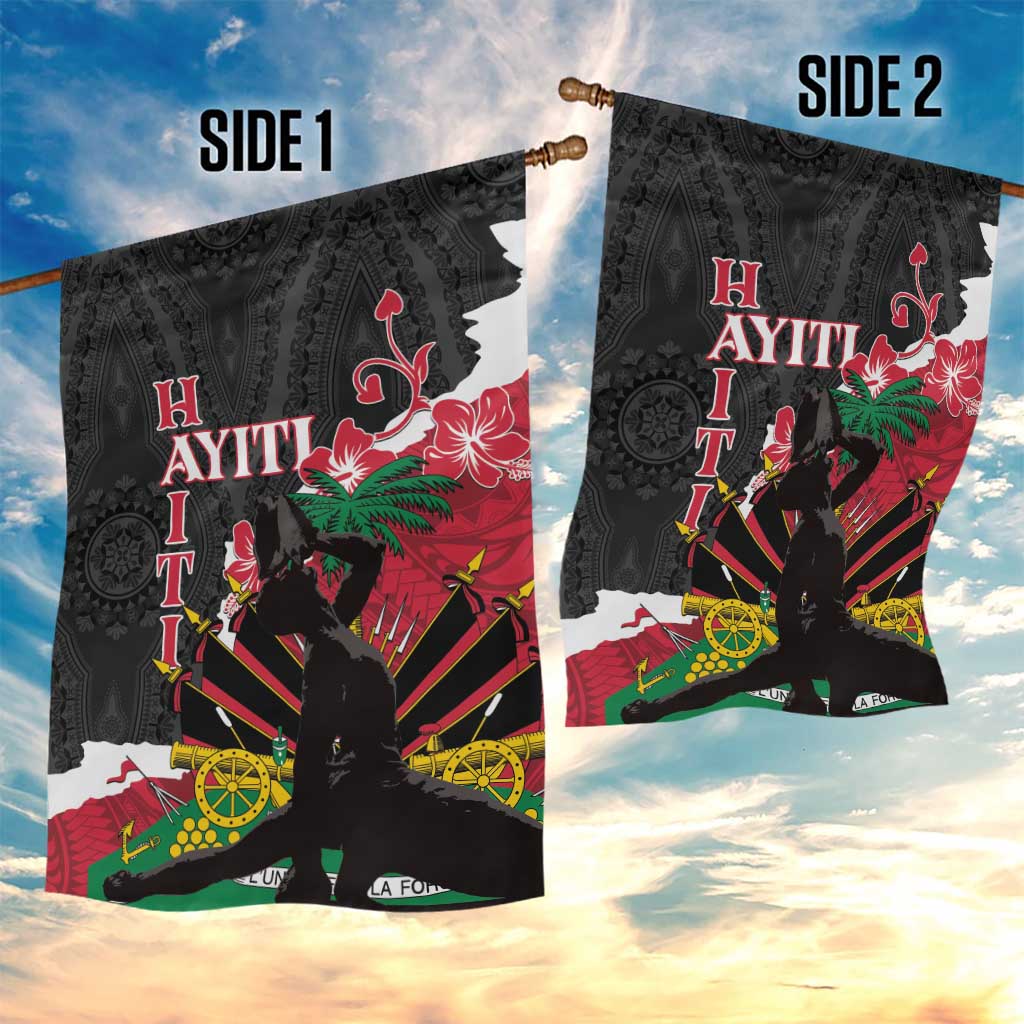 Personalised Afro Ayiti Neg Marron Garden Flag Dashiki Mix Polynesian Pattern LT01