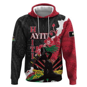 Personalised Ayiti Neg Marron Hoodie Dashiki Mix Polynesian Pattern LT01