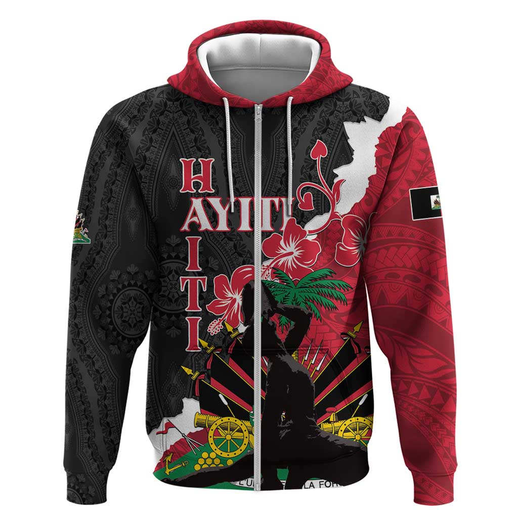 Personalised Ayiti Neg Marron Hoodie Dashiki Mix Polynesian Pattern LT01