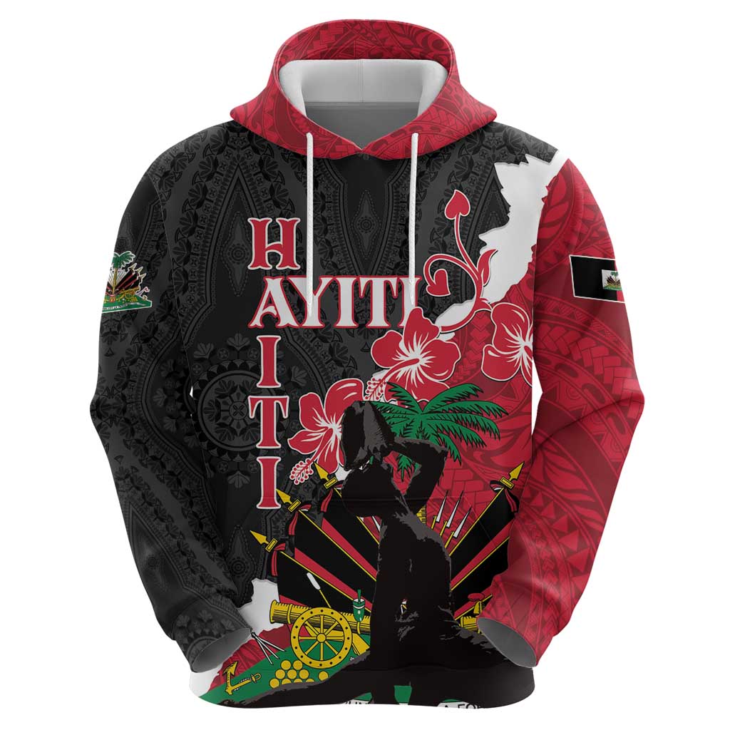 Personalised Ayiti Neg Marron Hoodie Dashiki Mix Polynesian Pattern LT01